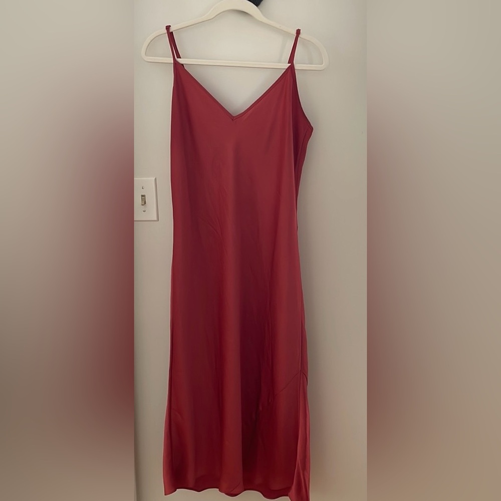 Aritzia Wilfred Satin Midi Slip Dress
